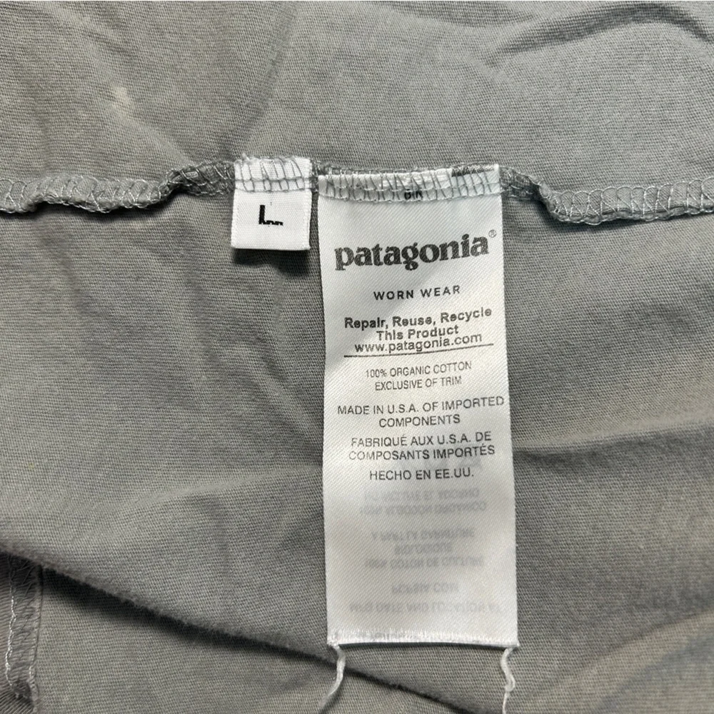 Patagonia Bear Logo Organic Cotton Tee Shirt Slim Fit Men’s Size Large L 🌿 - Picture 8 of 11